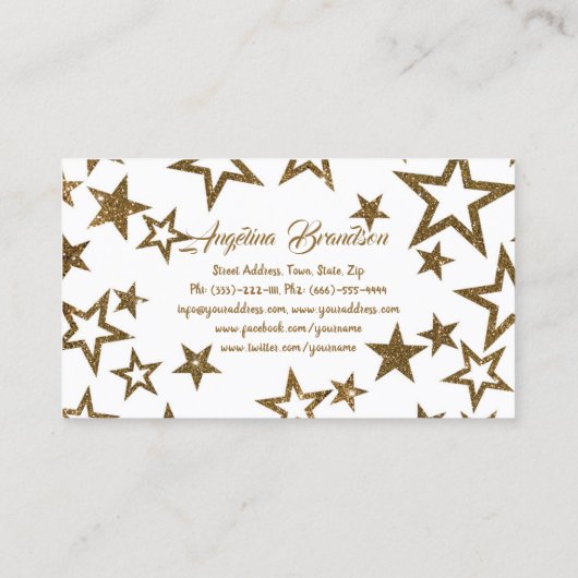 グリッタースターパーティーレンタル食器類 名刺 (裏面)