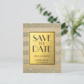 グリッターストライプズ金箔の日付ポストカードを保存 案内ポストカード (スタンド正面)