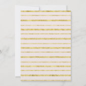 グリッターストライプ&フローラブライダルシャワー招待 招待状 (裏面)