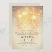 グリッターストリングラエレガントイトvintage結婚式 招待状 (正面/裏面)