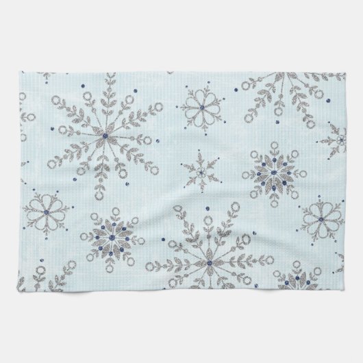 グリッタースノーフレークキッチンタオル キッチンタオル (横)