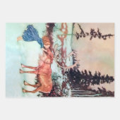 グリッタースノーフレークスガーダザトナディアパターン ラッピングペーパーシート (正面)