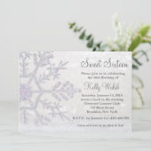 グリッタースノーフレークススウィート16冬招待状 招待状 (スタンド正面)