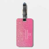 グリッタースパガーリーークリーバラピンクのスクリプト名 ラゲッジタグ (裏面縦)