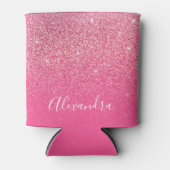 グリッタースパガーリーークリーバラピンクスクリプト名カスタム 缶クーラー (正面)