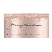 グリッタースパークバラスノーホリデーズクリスマスシーズン ラベル (正面)