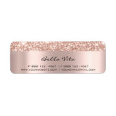 グリッタースパークバラ金ゴールドRSVPブライダルスウィート16th Eve ラベル (正面)