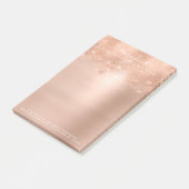 グリッタースパークリピンクローズ金ゴールドパウダーホワイトグラム ポストイット (アングル)