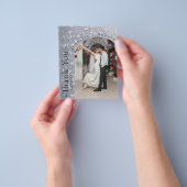 グリッタースパークリー結婚バジェットサンキューカード チラシ (手)