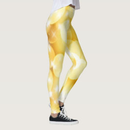 グリッタースパークルインイエローフェイクグリッター レギンス