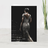 グリッタースパークルシューズハイヒールブラックドレス カード (裏面)