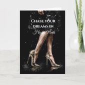 グリッタースパークルシューズハイヒールブラックドレス カード (正面)