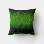 グリッタースパークルシームレス紙吹雪グリーンシャイン暗 クッション (裏面)