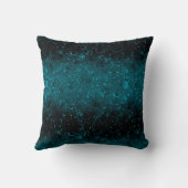 グリッタースパークルシームレス紙吹雪ターコイズ輝き クッション (裏面)