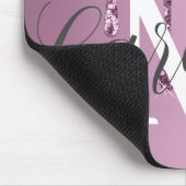 グリッタースパークルバラガーリー赤面ピンク名 マウスパッド (コーナー)