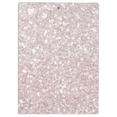 グリッタースパークルホワイトストライプモダンパーソナライズされた クリップボード (裏面)