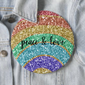 グリッタースパークル金ゴールドレインボー 缶バッジ (インサイチュ)