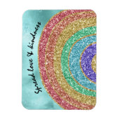 グリッタースパークル金ゴールド虹 マグネット (縦)