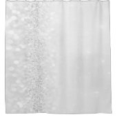グリッタースパーク抽象芸術プリンセスグレーシルバー シャワーカーテン (正面)