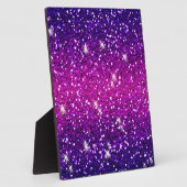 グリッタースパープルピンクのテクスチャ フォトプラーク (側面)