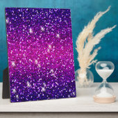 グリッタースパープルピンクのテクスチャ フォトプラーク (側面)