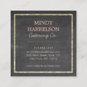 グリッタースプーンウィスクヘラの黒板 スクエア名刺 (裏面)