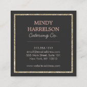 グリッタースプーンウィスクヘラベーカリーケータリングロゴ スクエア名刺 (裏面)