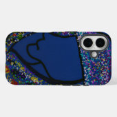 グリッタースポットプリントの髪の女の子 Case-Mate iPhoneケース (裏面 (横))