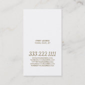 グリッタースポット美容師シンプルホワイトカード 名刺 (裏面)