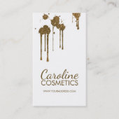 グリッタースポット美容師シンプルホワイトカード 名刺 (正面)