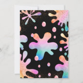 グリッタースライムパーティー誕生日招待状 招待状 (裏面)