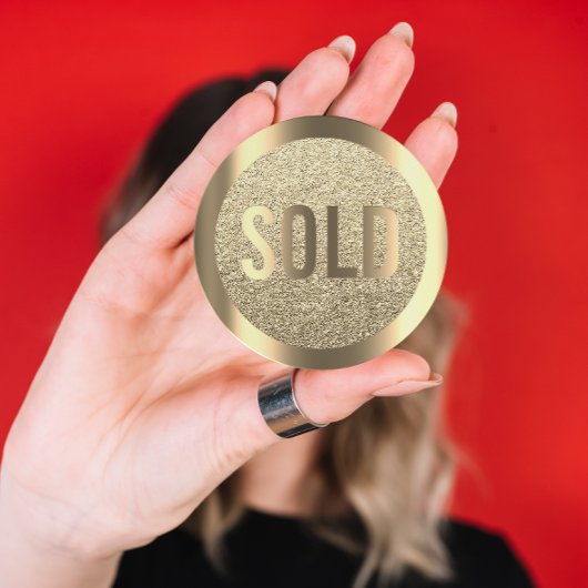 グリッターセピアフェイク金ゴールド実在エステートエージェント ラウンドシール