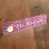 グリッターゼブラストライプデスク名プレート デスクネームプレート (側面)