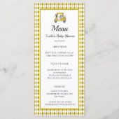 グリッターゾウ&モンキーゴルフベビーシャワーメニュー メニュー (正面)