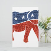 グリッターゾウ 便箋 (スタンド正面)