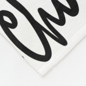 グリッタータイポグラフィプリント（唇パターン） フリースブランケット (角)