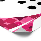 グリッタータイポグラフィプリント（唇パターン） ポスター (角)