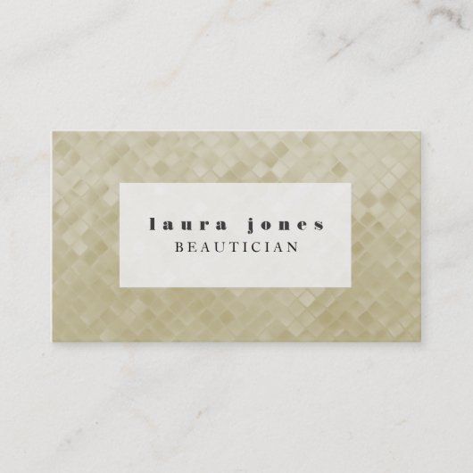 グリッタータイル美容師ファッションテンプレート 名刺 (正面)
