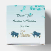 グリッタータウロス&ティール（緑がかった色）ブルーグリッター誕生日 フェイバーボックス (上部)