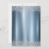 グリッタータワー コンフェッティ バルーン ブルー メタリック 40歳 招待状 (裏面)