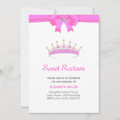 グリッターダイアモンドティアラSweet sixteen 招待状 (正面)