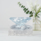 グリッターダイヤモンドジェムストーンジュエリーデザイ感謝していナーU ポストカード (スタンド正面)