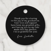 グリッターダスト紙吹雪卒業ありがとう フェイバータグ (裏面)