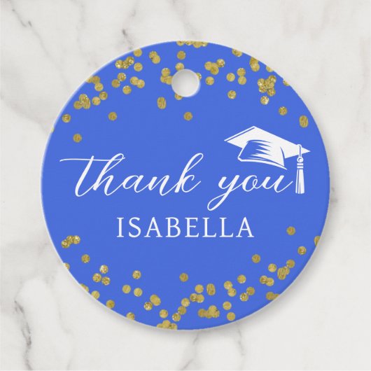 グリッターダスト紙吹雪卒業ありがとう フェイバータグ (正面)