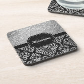 グリッターダマスク コースター (左側)