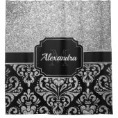 グリッターダマスク シャワーカーテン (正面)