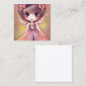 グリッターテクスチ素晴らしック魔法チビ(小さくかわいく書いた感じ)妖精 コーリングカード (正面/裏面)