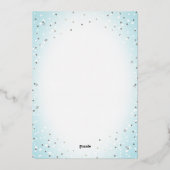 グリッターテーパーフェイクトップ3写真メリークリスマス 箔シーズンカード (裏面)