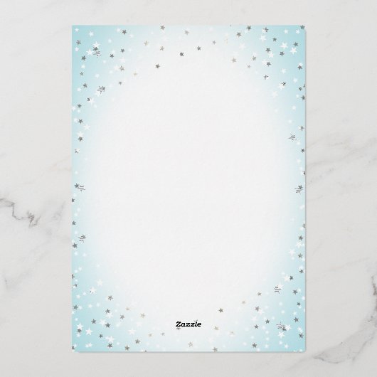 グリッターテーパーフェイクトップ3写真メリークリスマス 箔シーズンカード (裏面)