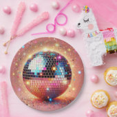 グリッターディスコ紙プレート! ペーパープレート (パーティー)